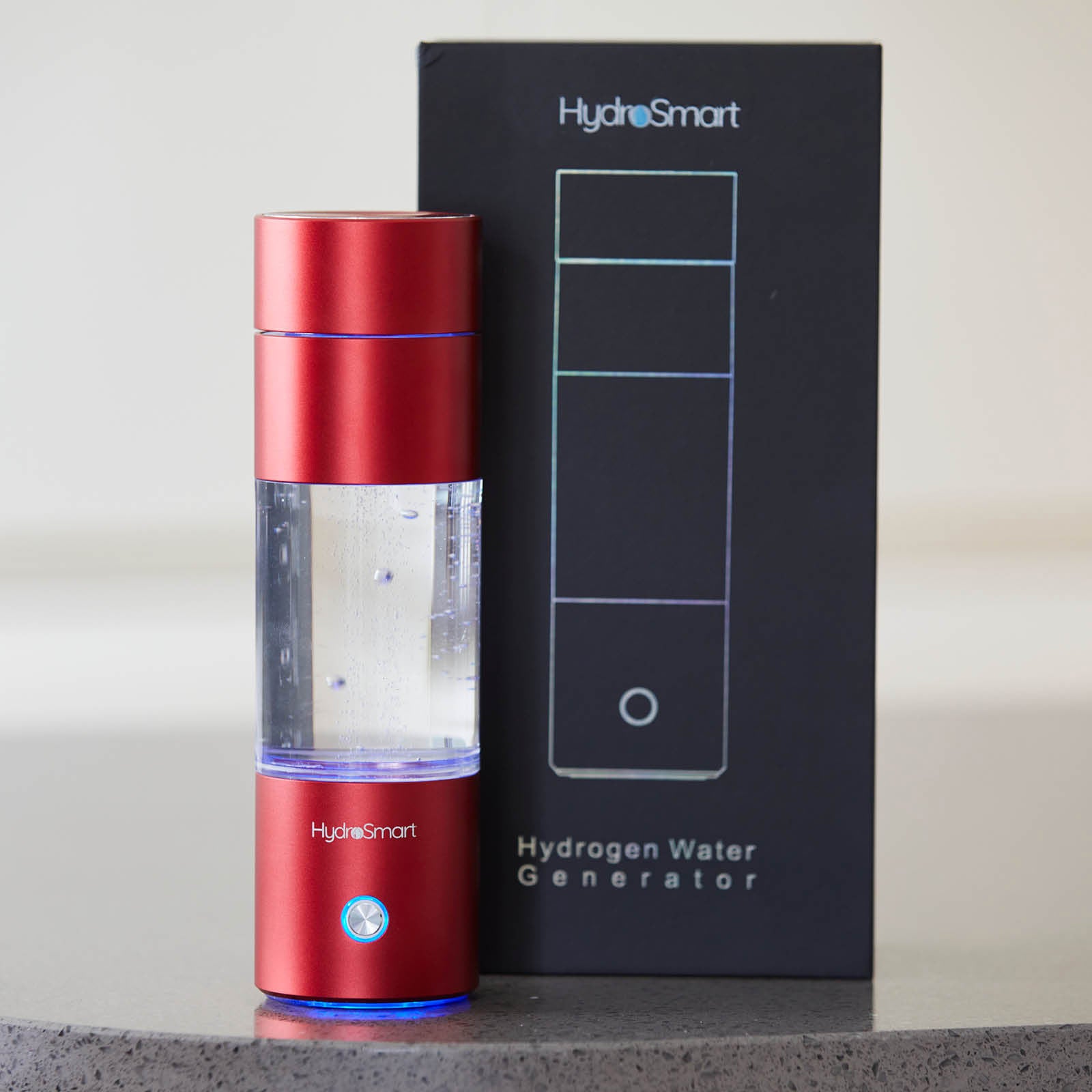 HydroSmart Hydrogen Water Bottle – Metallic Crimson Red